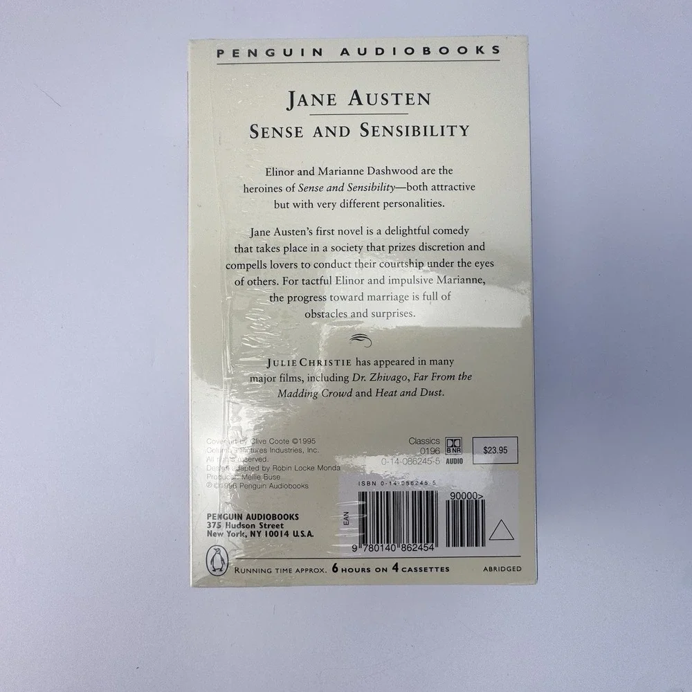 Sense and Sensibility by Jane Austen (1995, Penguin Audiobooks) New and‎ Sealed